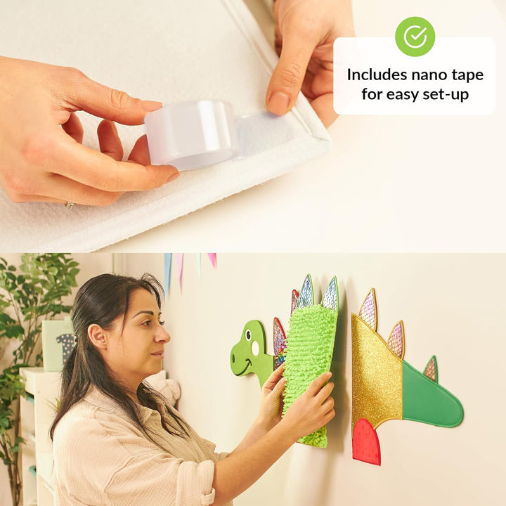 ODOXIA Sensorik-Wandpaneel für Kinder | Fühlen, Erleben & Lernen | Dinosaurier-Spielzeug für Sensori