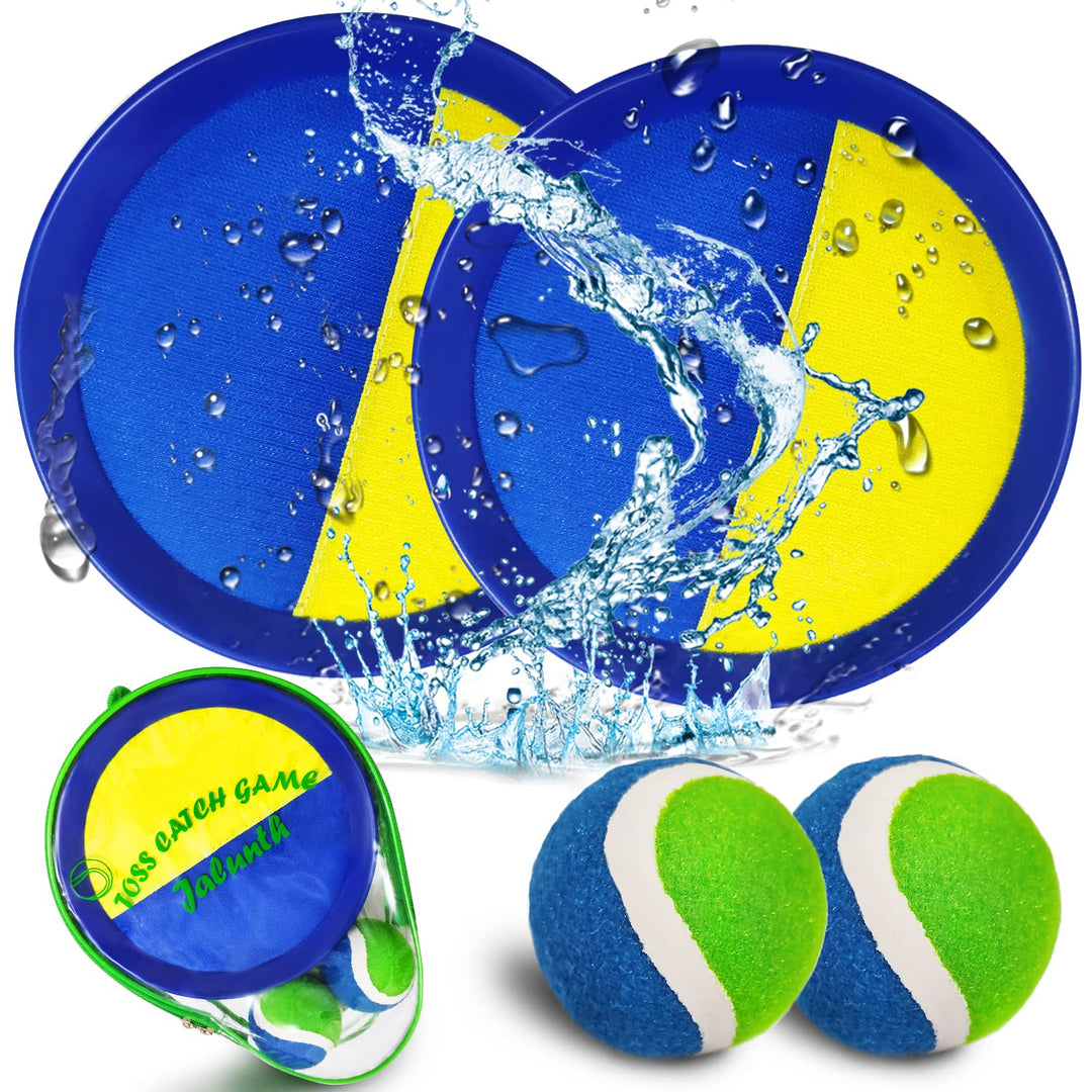 Jalunth Klettballspiel Klettball Strandspielzeug Strandspiele Wurfspiel Kinder Erwachsene Garten Out