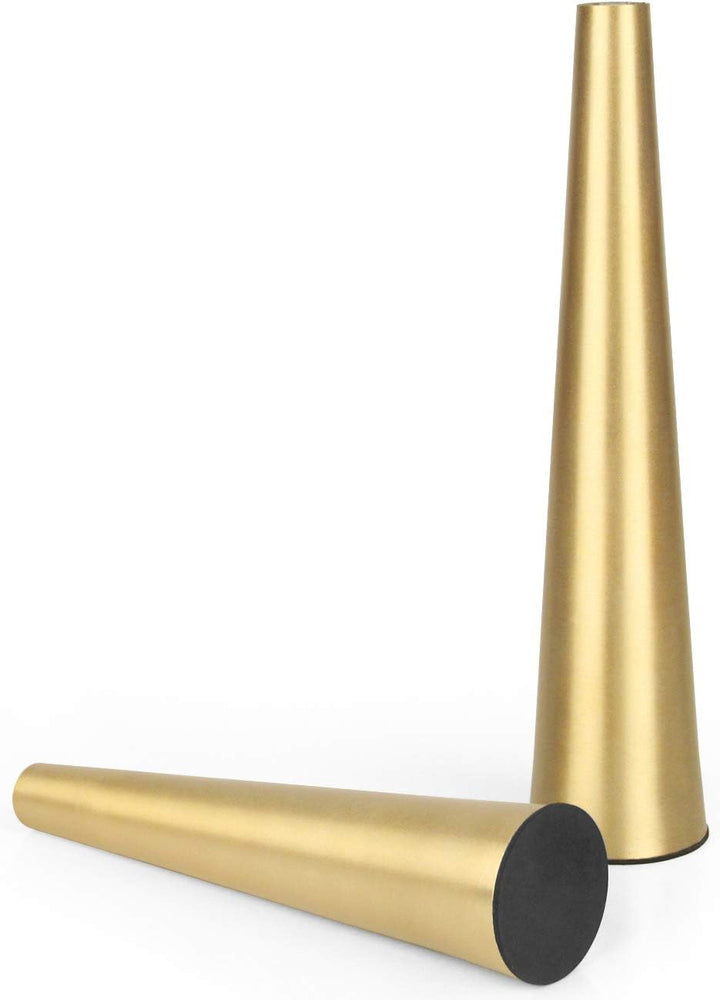 Vixdonos 10,5/21,6 cm goldene Metallvase, kleine Blumenvase, 2 Stück, konische Vase für Hochzeitstis