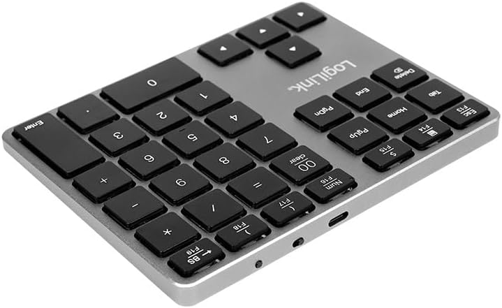 LogiLink ID0187 - BT v3.0 Nummernblock/Nummernpad/Ziffernblock mit 35 Tasten & Funktionstasten für W