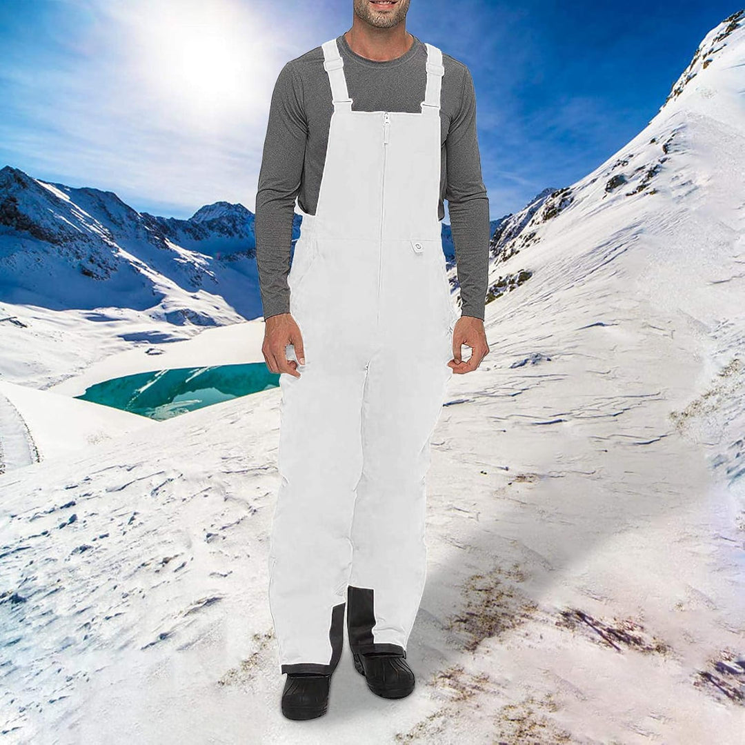 Schneehose Herren Mit Gummizug, Skihose Herren Mit Latz, Snowboardhose Wasserdicht Thermohose Warm S