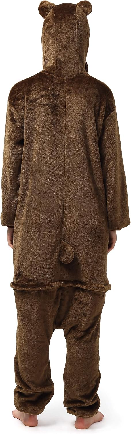 Katara 1744 (30+ Designs) Bären-Kostüm Grizzly, Unisex Onesie/ Pyjama-Qualität für Erwachsene &amp; Teen