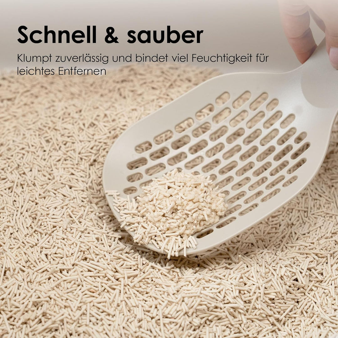 LucyBalu® TOFU Katzenstreu | Klumpendes Katzen Streu | Geruchsbindend und nachhaltig | 4er Set | 24
