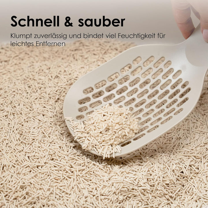 LucyBalu® TOFU Katzenstreu | Klumpendes Katzen Streu | Geruchsbindend und nachhaltig | 4er Set | 24