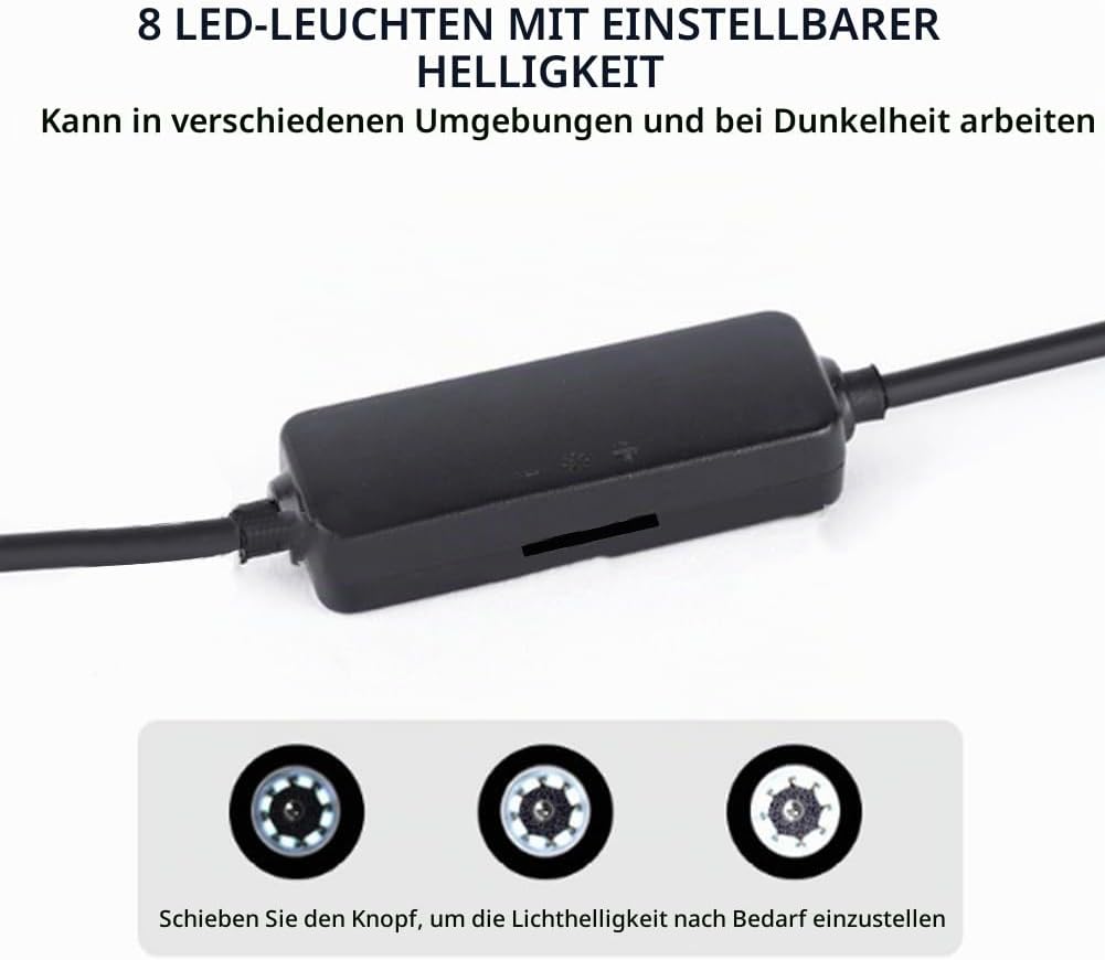 USB-Digitalmikroskop, Kamera mit 200-facher Vergrösserung und Ständer, Handmikroskop mit 2 Megapixel