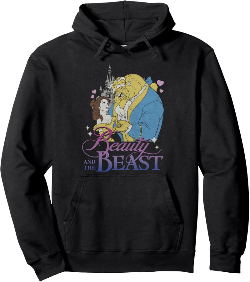 Disney Beauty And The Beast Belle And Beast Title Portrait Pullover Hoodie