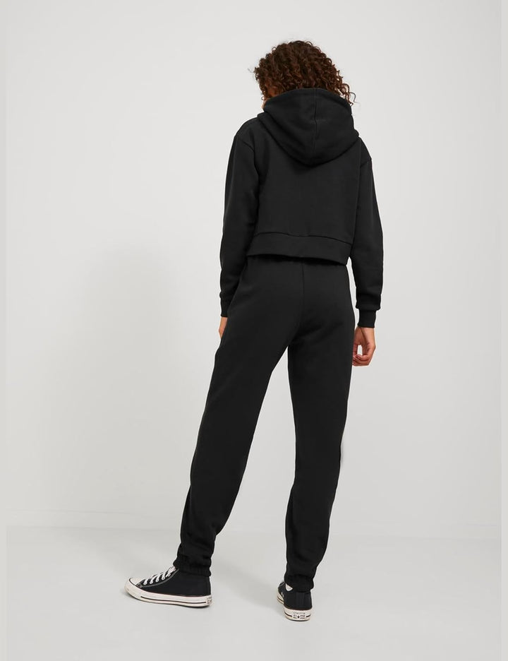 JJXX Damen Jxabbie Hw Rel Every Brush Pants Noos Hose S Black/Print:white Jjxx Logo, S Black/Print:w