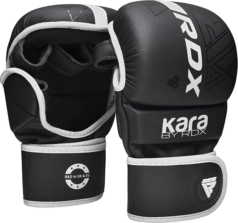 RDX MMA Handschuhe für Kampfsport Grappling Training, Maya Hide Leder Kara Sparring Handschuhe, Punc