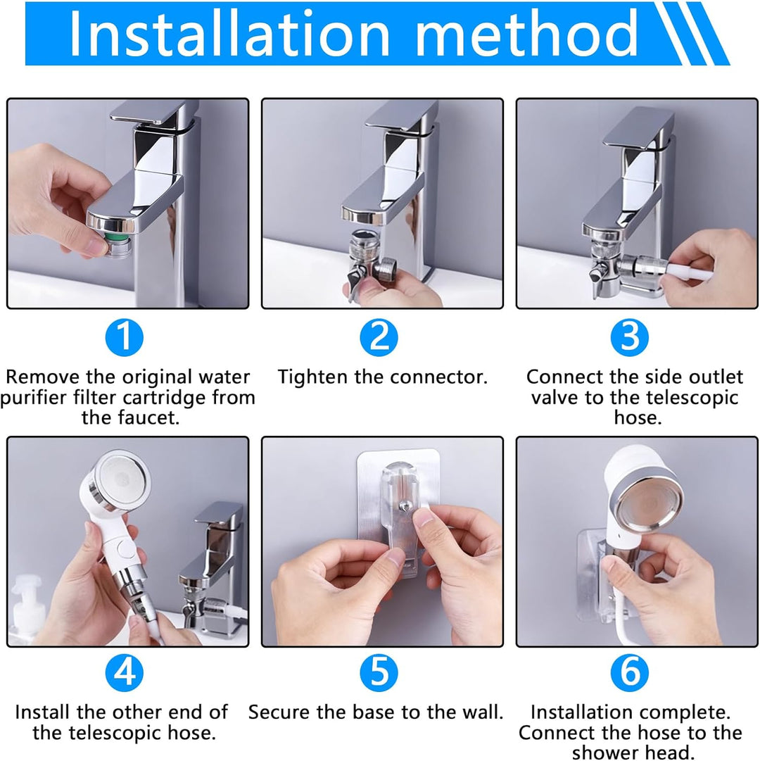 Handbrause für Waschbecken, Waschbeckenbrause mit Schlauch, Haarwäsche Handbrause Wasserhahn, Duschk