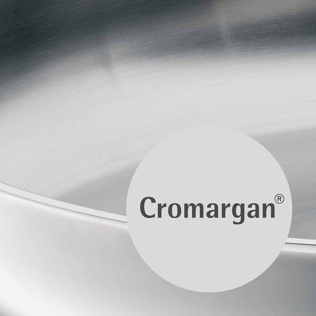 WMF Party Taiwan Wokpfanne Induktion 36 cm, Wok mit Deckel und Ablagegitter, Cromargan Edelstahl unb