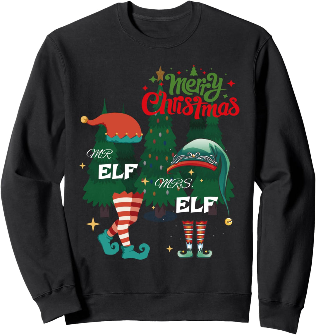 Partnerlook Elf Familie Weihnachten Sweatshirt