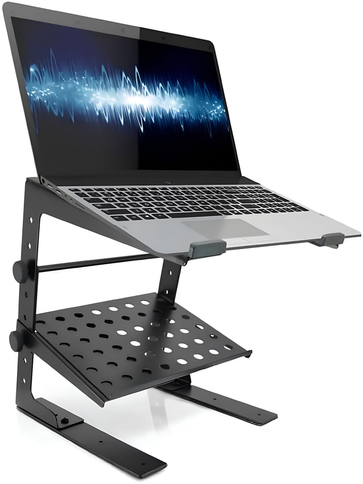 Pyle Laptop Ständer Höhenverstellbar – Klappbarer Halter für DJ-Pult & Schreibtisch, ergonomisch, mi