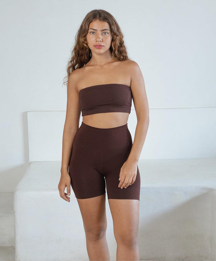 BAYDI Creamlush 20 cm High Waist Radlerhose Damen | Weich und elastisch, bequeme kurze Sporthose, be