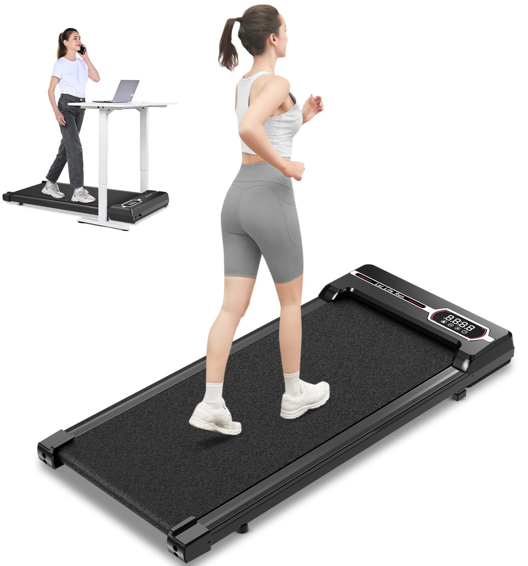 Dskeuzeew Walking Pad Laufpad - Laufband für Zuhause Gehband Walkpad Lauf Laufbänder Schwarz, Schwar