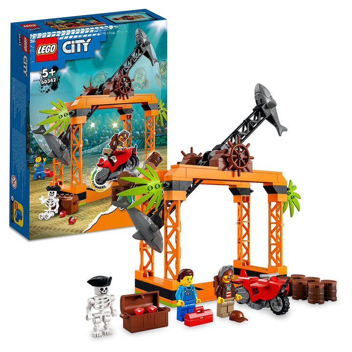 LEGO 60342 City Stuntz Haiangriff-Challenge Set, Inkl. Motorrad Und Stunt Racer Minifigur, Action-Sp
