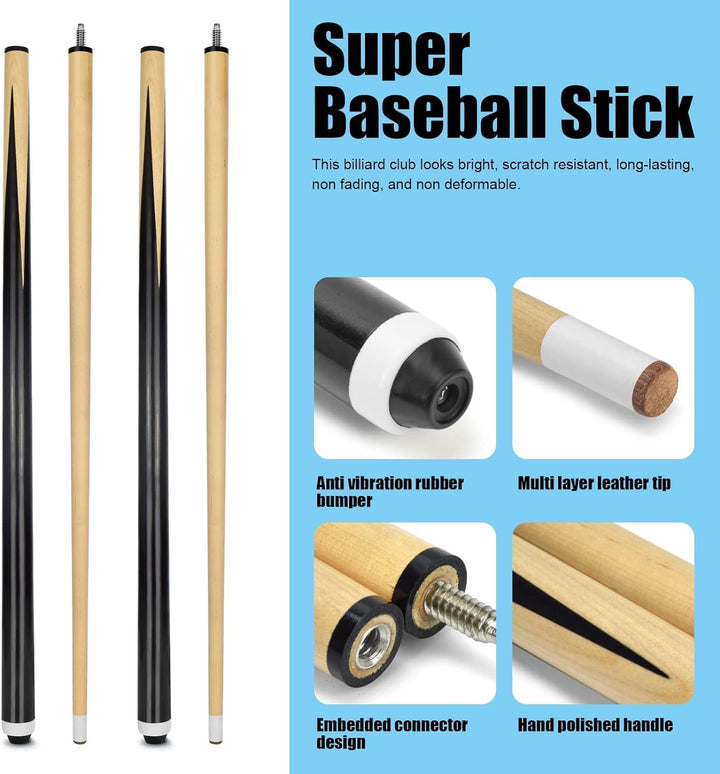 Billairds Billairds Queuestab, 147,3 cm, 2 Stück, Billard-Queue-Stick, 510 ml, Pool-Sticks