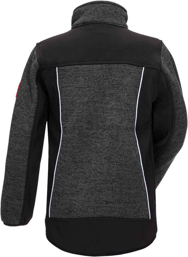Nitras MOTION TEX KIDS 7190 Kinder-Strick-Softshelljacke - Softshell-Strickjacke mit Reflexelementen