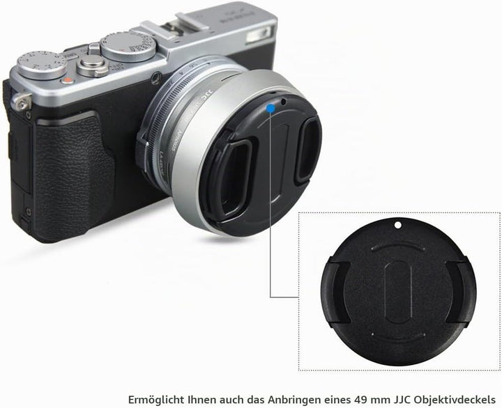 JJC Objektivadapter und Gegenlichtblende für Fujifilm FinePix X100VI, X100V, X100F, X100S, X100T, X1