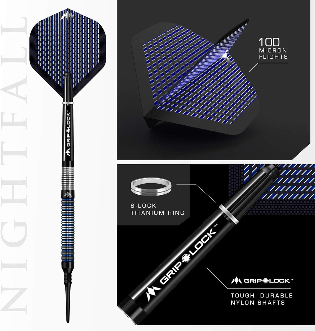 Mission Nightfall Dartpfeile mit weicher Spitze 18 g M1, 18 g M1