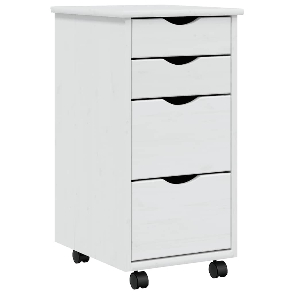 vidaXL Rollschrank, Rollcontainer mit 4 Schubladen, Kommode Schubladenschrank mit Rollen, Büroschran