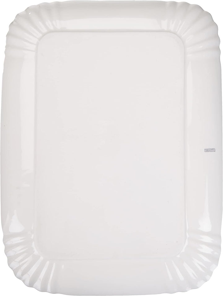 Seletti Vorratsdose Tablett, Porzellan, Weiss, 26 x 34 cm