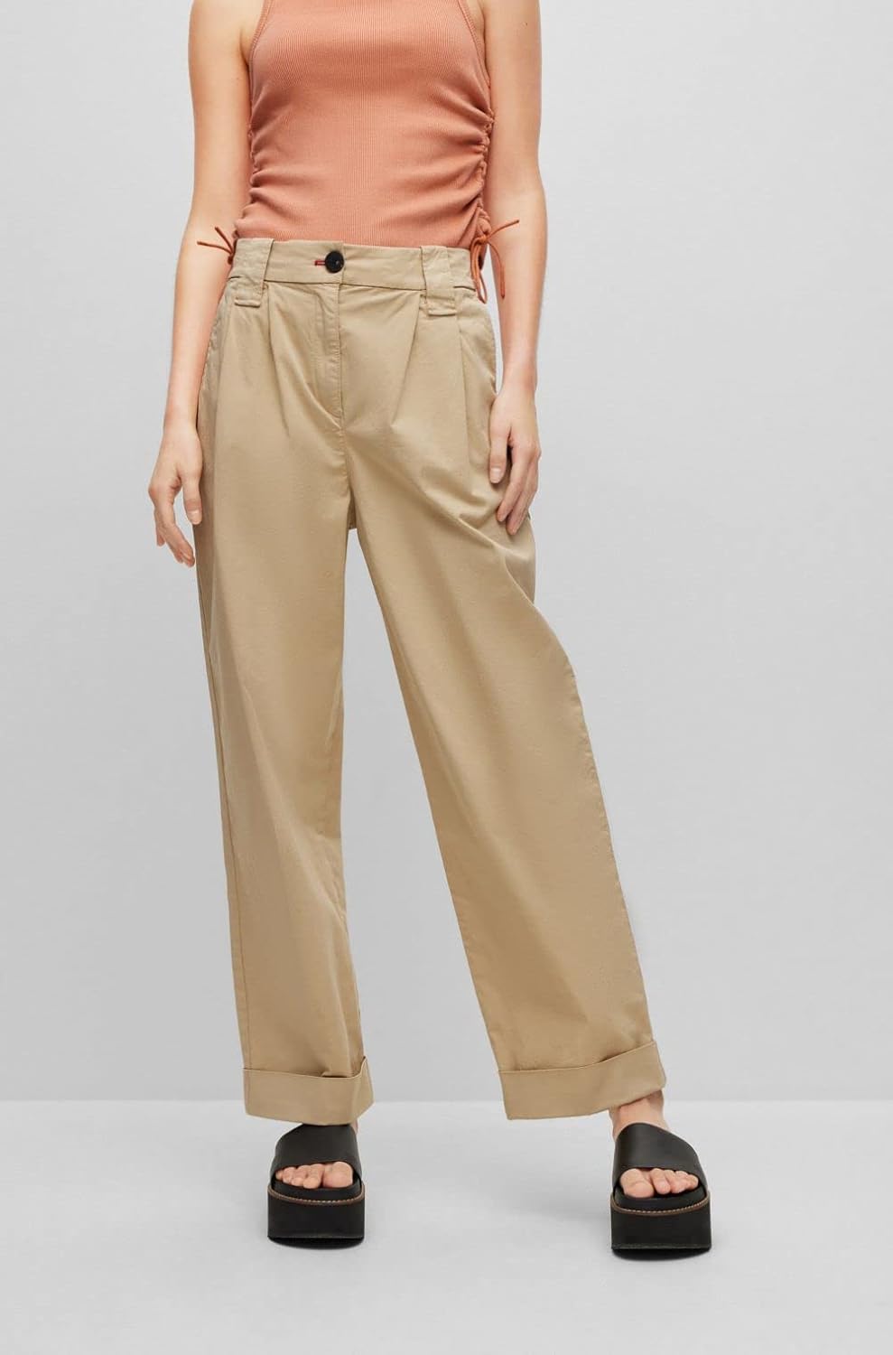 HUGO Damen Chino_Flat 36 Medium Beige265, 36 Medium Beige265