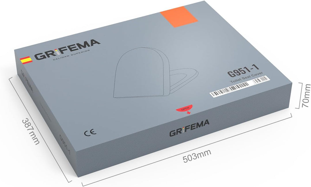 GRIFEMA Premium WC Sitz D-Form Universal – Duroplast (UF-Harz) mit keramikähnlichem Glanz – Antibakt