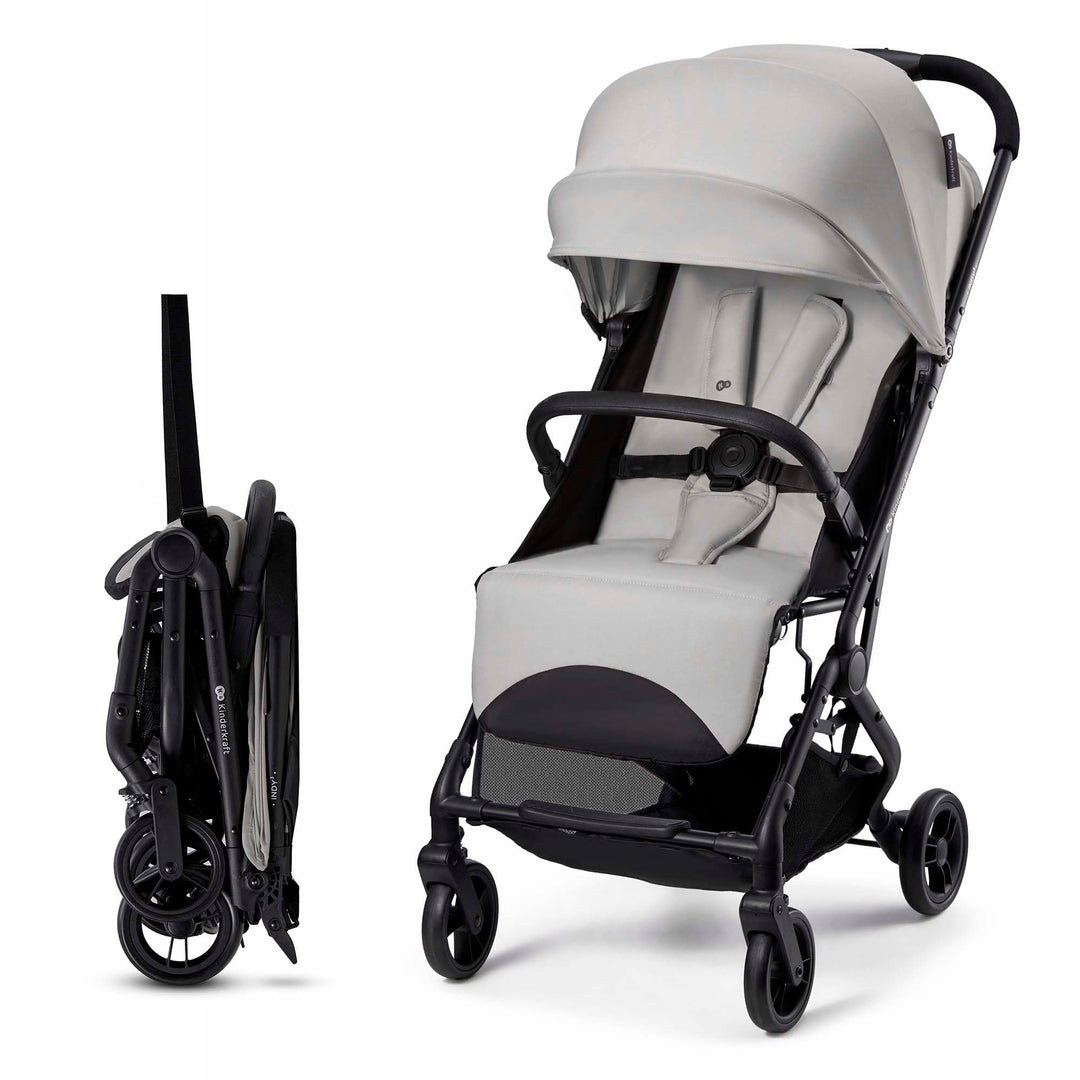 Kinderkraft INDY 3, leichter Buggy ab Geburt bis 15 kg, nur 7,3 kg, Einhand-Faltmechanismus CLICK &