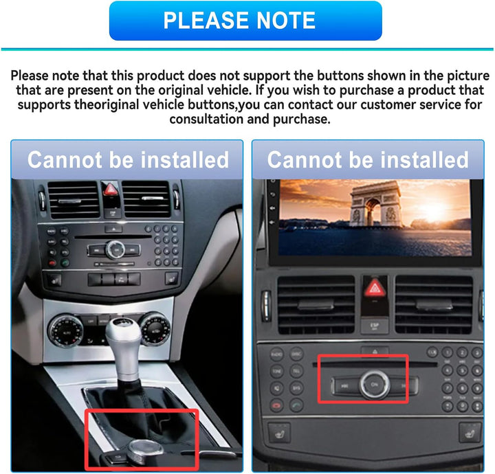 4G+128G Rimoody 9" Android Autoradio für Mercedes Benz C Class W204 S204 2006-2011 Wireless Carplay