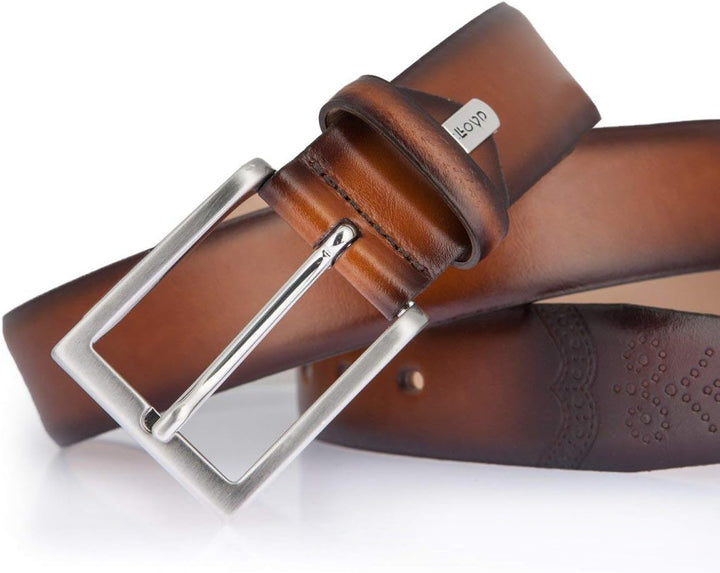 LLOYD Men's Belts Gürtel Herrengürtel Ledergürtel Schwarz 2599, Cognac
