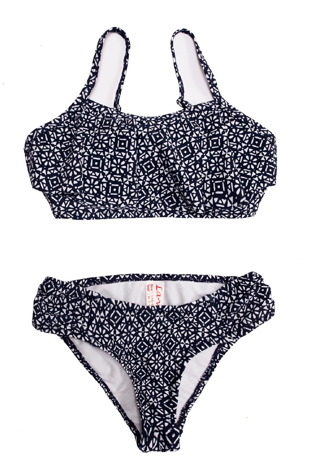 La-V Mädchen Bikini 116-122 Margerite -Navy, 116-122 Margerite -Navy