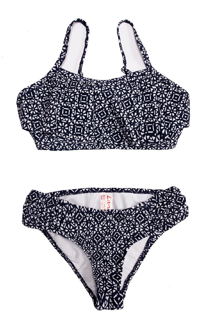 La-V Mädchen Bikini 116-122 Margerite -Navy, 116-122 Margerite -Navy