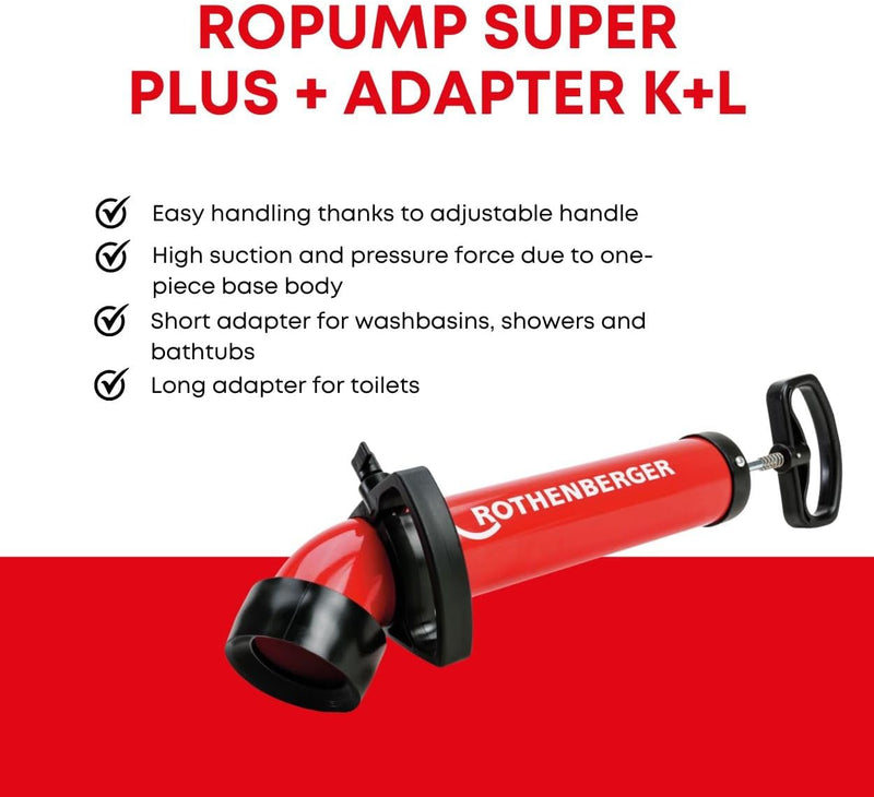 ROTHENBERGER 072070X ROPUMP SUPER PLUS Reinigung Set bad, bad