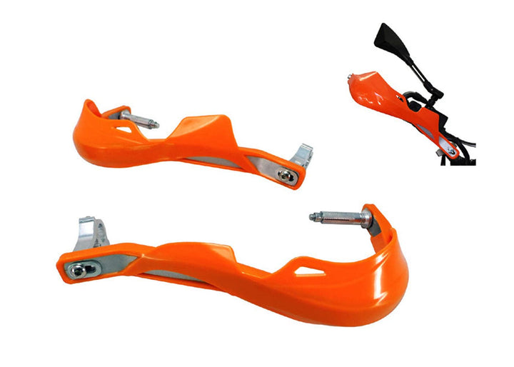 Orange Universelles Motorrad Aluminium Einsatz/Plastik Handschutz - 7/8 (22mm)