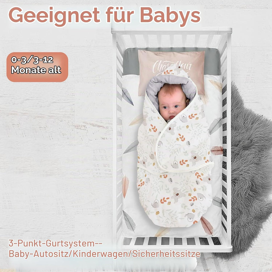 Einschlagdecke Babyschale für Winter Buggy Universal Fusssack Babydecke Baumwolle Baby Pucksack für
