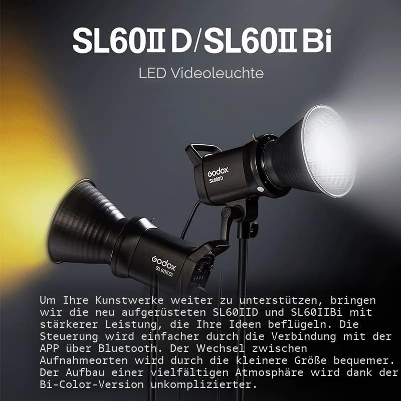 Godox SL-60W LED Continuous Light - 5600±300K Recording Photography Wireless Brightness Adjustable 4