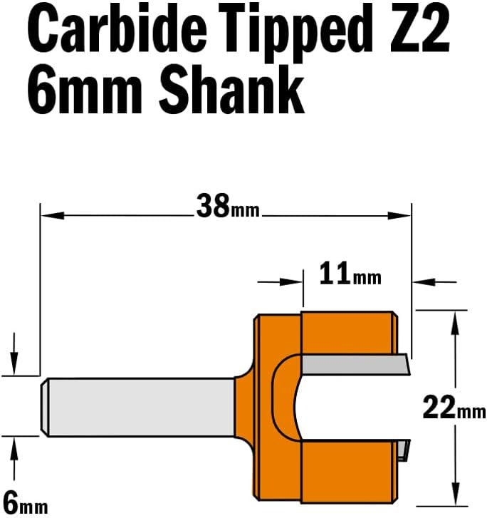 CMT ORANGE TOOLS 702.230.11 - HARTMETALL-BESCHLAGFRÄSER Z2 S=6 D=23X11X38