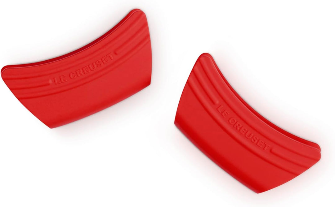 Le Creuset 2er-Set Griffschutz aus Silikon, Anpassungsfähig, Hitzebeständig bis 250°C, Kirschrot, 93
