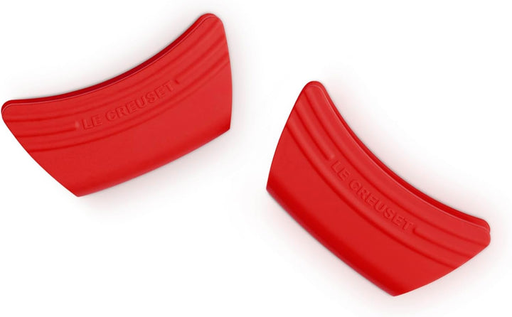 Le Creuset 2er-Set Griffschutz aus Silikon, Anpassungsfähig, Hitzebeständig bis 250°C, Kirschrot, 93