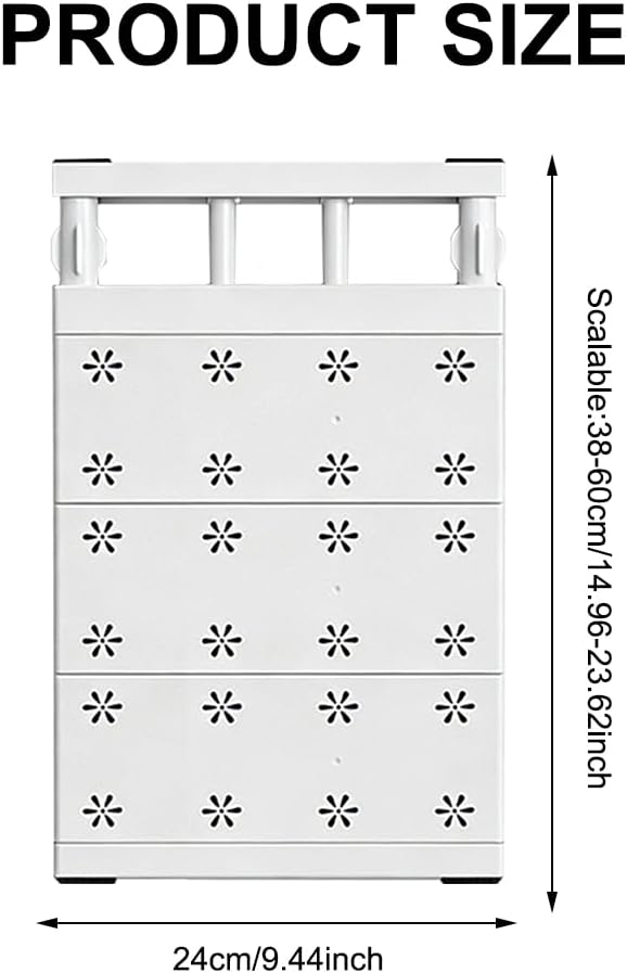 Verstellbare Regale für Schrank, 24cm Breit Erweiterbares Einlegeböden Schrankregal, Regalboden Ohne