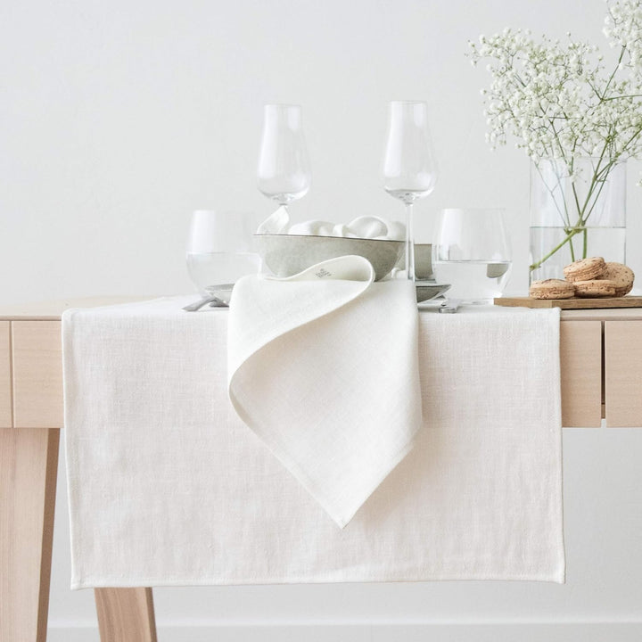 LinenMe 0256205 Tischserviette, 17 x 17, gebrochenes Weiss 42 x 42 cm (4er Set) Gebrochenes Weiss, 4