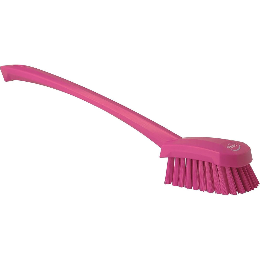 Vikan - Hygiene - Spülbürste - Mit langem Stiel - Harte Borsten - Rosa 4186 Rose, 4186 Rose