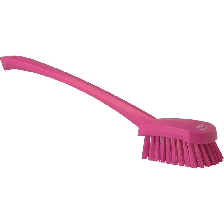 Vikan - Hygiene - Spülbürste - Mit langem Stiel - Harte Borsten - Rosa 4186 Rose, 4186 Rose