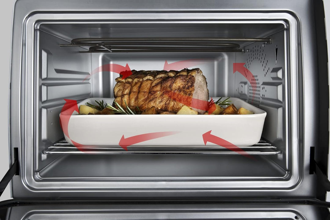 De'Longhi EO 24752 Kompaktbackofen - Elektrischer Ofen mit 7 Kochfunktionen inkl. Gitterrost und Bac