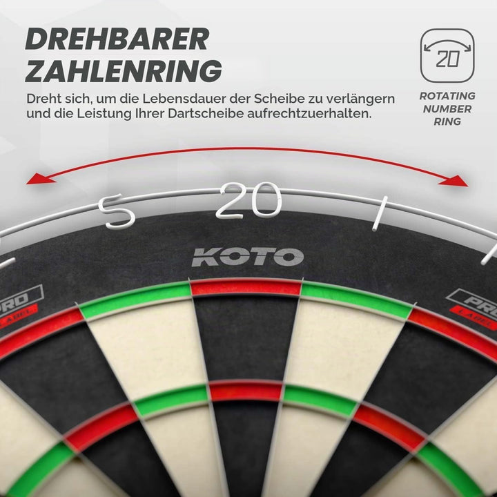 KOTO - King Pro Surround Dartset, 3 Barrels, 2 Sets Flights, 2 Sets Shafts (Short &amp; medium), Dartwal