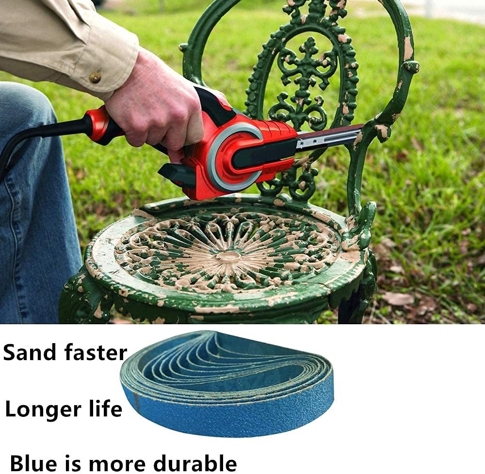 60 Stück Beruf Schleifband Set,Zirkoniumkorund Schleifbänder 13 x457 mm.je10 Stück Körnung（60/80/100