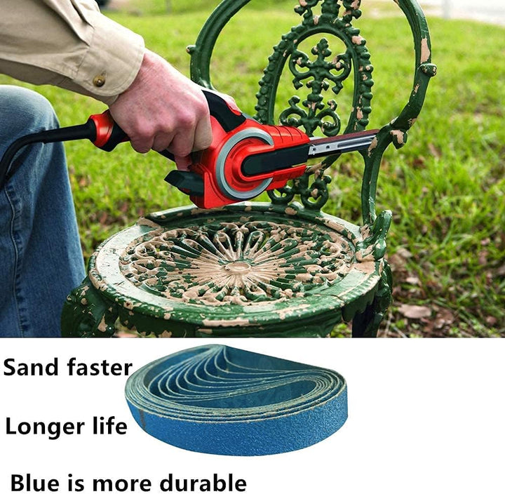 60 Stück Beruf Schleifband Set,Zirkoniumkorund Schleifbänder 13 x457 mm.je10 Stück Körnung（60/80/100