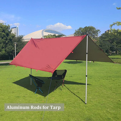 HIKEMAN Teleskopstange für Zelte Tarp - Campingstangen für Planen Markise Baldachin Veranda Sonnense