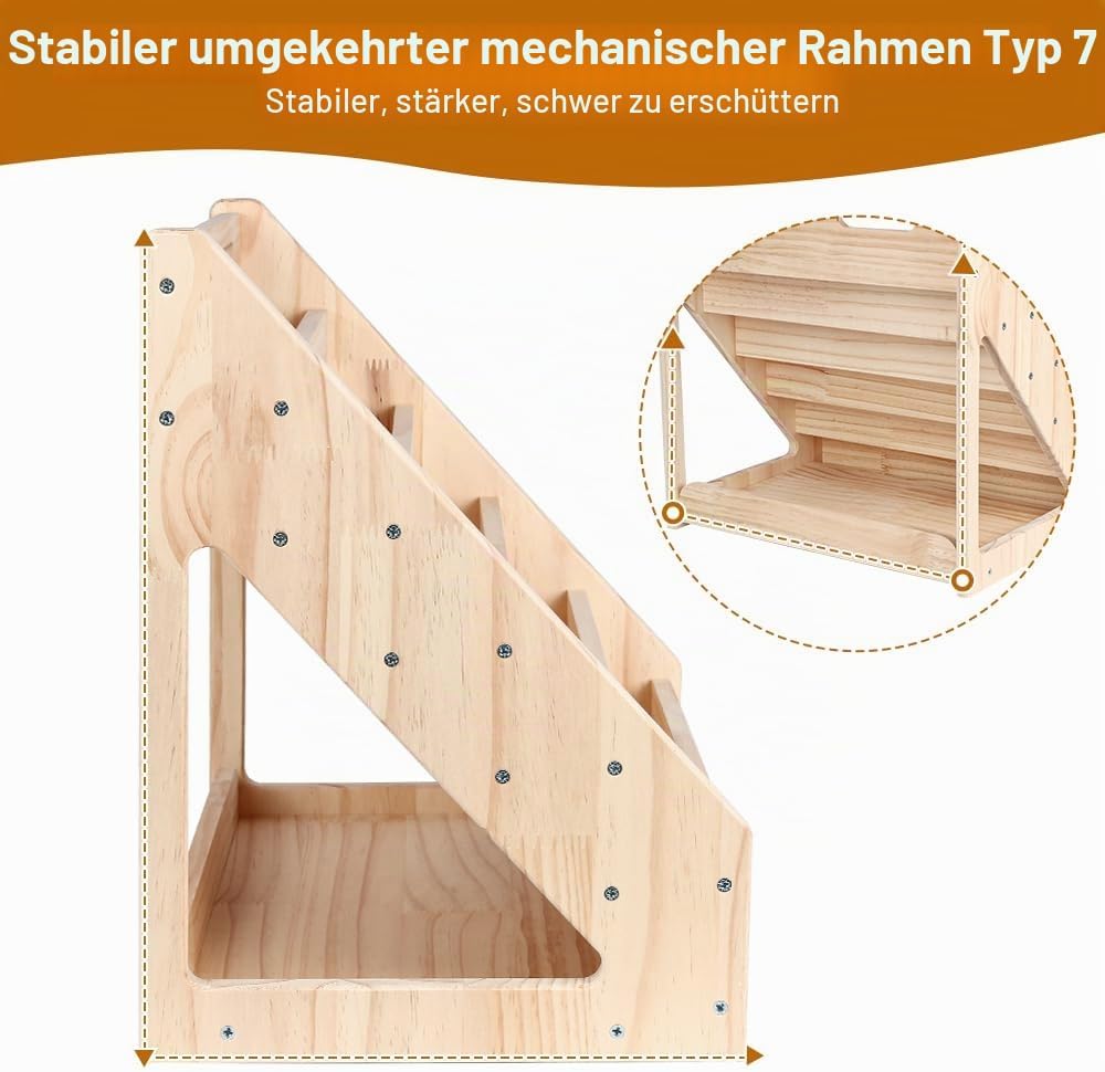 OHMG Montessori Kinder-Bücherregal für 1 bis 5 Jahre, mit Griff & Kippschutz, Bücherregal aus hochwe
