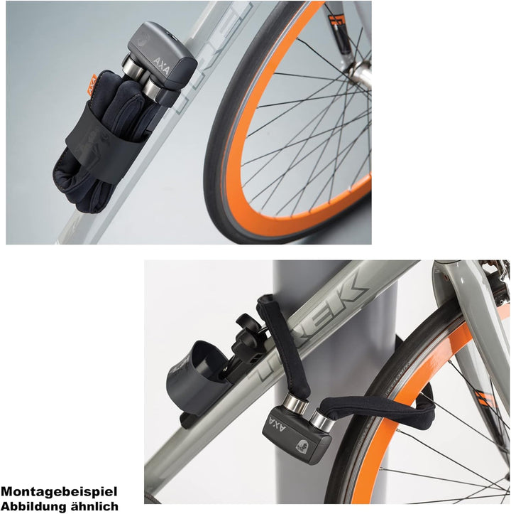 Axa Faltschloss Foldable Lock 800 Länge 100 cm Level 9 inkl. Fahrradklingel